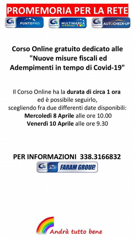 CORSO DI FORMAZIONE ADEMPIMENTI IN TEMPO DI COVID-19